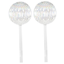 Selfwatering planter set, 2pcs clear glass selfwatering bulbs, 9 inch shimmering plant watering devices for indoor plants Ref: 5937