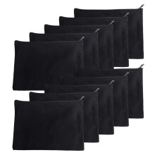 10 stuks canvas etui etui pennenbakje cosmetische etui-Zwart