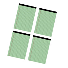 4 stuks Letter-formaat kleurrijke notitieblokken 50-Groente