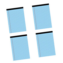 4 Stuks Kleurrijke Blocnotes 50 Vellen Elk Pad Letter Size-Blauw