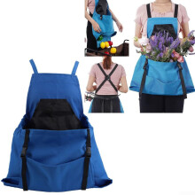 Multipurpose gardening apron with large pockets, waterproof Oxford fabric, adjustable for men and women green