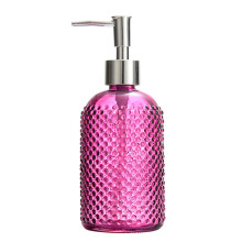 Moderne Seifenflüssigkeitsspender aus Glas, 400 ml,-Rosenrot