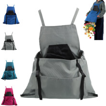 Gardening apron with cross back, Adjustable gardening apron, Gardening apron with pocket function for women and men Gray Ref: 9003