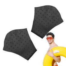 Swimming gloves for water training, neoprene mittens with wrist strap, black L Ref: 7453