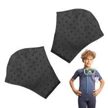 Swimming gloves for training, stable, nonfading, comfortable fit for men, women, children, black S