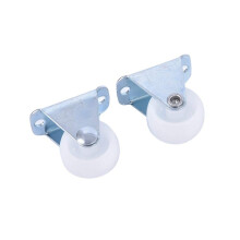 Swivel Castors, 4 Pieces 10kg Universal, White PP Nylon 1' Furniture Wheel Ref: 1764