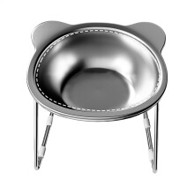 Tilted Cat Bowl, 15 Degree Tilt Design for Cats and Kittens, 5.7x4.9x4.3in