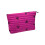 Quilted Polyester Cosmetic Pouches with Embroidered-Rose red 1