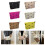 Quilted Polyester Cosmetic Pouches with Embroidered-Rose red 3
