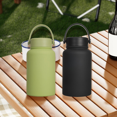 Nonrust Steel Thermal Flasks 650ml Wide Mouthes-Ivory white 2