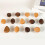 4 Pcs Natural Wood Pulls Solid Walnut Knob for Cabinets Drawers Wardrobe Ref: 9414 3