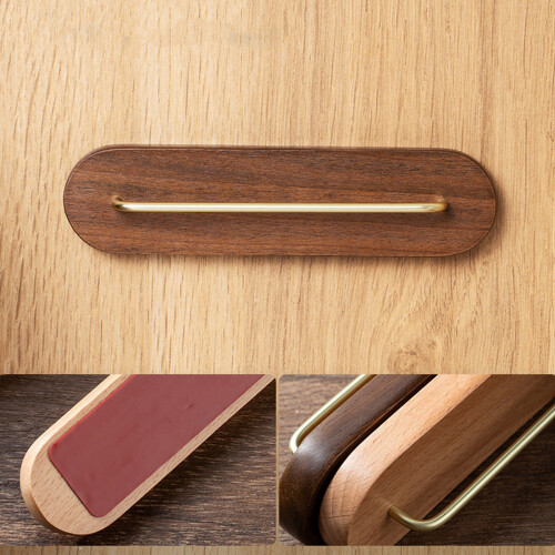 Coffee Filter Paper Dispenser Wall Mounted-Beech wood style 2