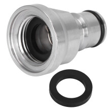 Stainless Steel Keg Coupler Adapters - Ball Lock Quick Disconnect Conversion Kit with Thickened Gasket for A D S G Type Keg Couplers, Food Grade Silic