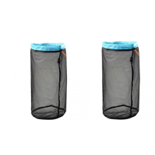 Opbergtas van mesh met trekkoord, stabiel en duurzaam, ultralichte opbergzak voor buitengebruik, gemaakt van hoogwaardig, ademend nylon.
