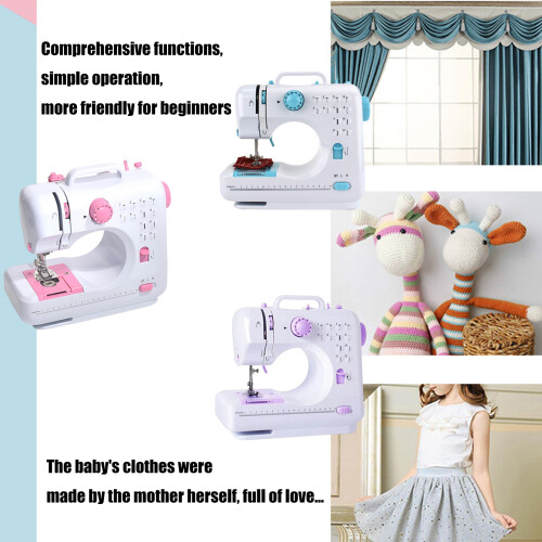Beginner Electric Sewing Machine with Foot Pedal and-Violet 2