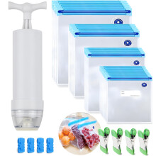 Bolsas reutilizables para sellado al vacío para un almacenamiento sostenible, la tecnología de válvula de aire conserva la frescura, las bolsas