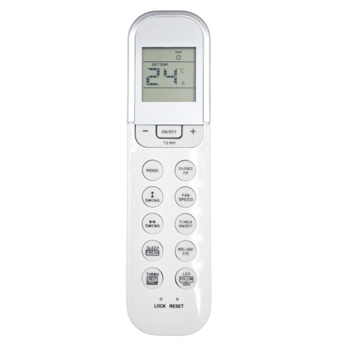 Télécommande de précision pour systèmes de climatisation domestique, rétroéclairage vert pour une meilleure visibilité et une utilisation