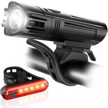 LED-Fahrradscheinwerfer-Set, leistungsstarke LED mit robustem, kompaktem Design, vielseitige Beleuchtungsmodi für Radfahren, Wandern, Camping, als