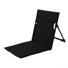 Foldable And Portable Camping Chair, Ergonomic Stoel With Back Support And Foam Padding For Camping, Picnics, And Beach Trips(Black)