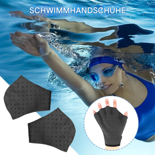 Neoprene Swimming Gloves for Water Training with Wrist Strap Ref: 5035 1