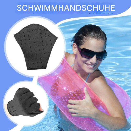 Neoprene Swimming Gloves for Water Training with Wrist Strap Ref: 5035 2