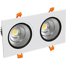 2Light Downlight Ceiling Flush Mount Spotlight, 10W Fixed Track Lighting Fixture Indoor Ceiling Lamp, Directional Spotlights for Living Room 4000k