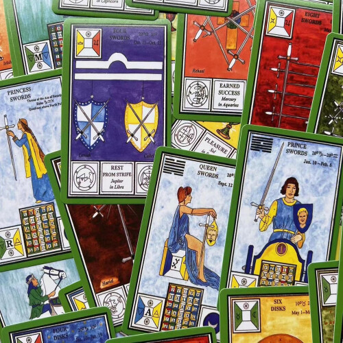 Ceremonial Tarot Card, 78Piece English Version, Pocket Size, Divination Tools 1