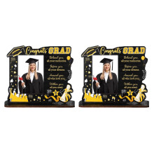 Decoratieve Graduate Keepsakes Frame houten fotodisplay-Zwart