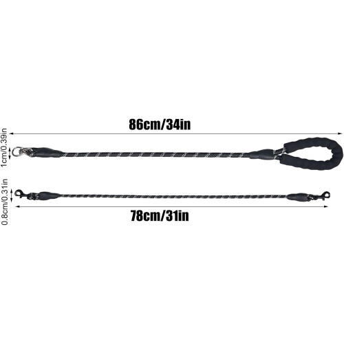 Adjustable Split Traction Rope, ShockAbsorbing Dog Leash, Two Pet Attachments, 788678 cm Ref: 4322 2