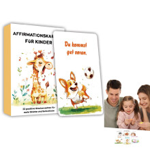 Positive Affirmations for Her, Mindfulness Cards for People 32 German Daily Motivational Cards Reliable Quotes, Trust Building, Educational Toy