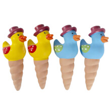 4 pieces TerracottaWatering spikes, 1100 ml Selfconfidence spikes, cute duckshaped automatic waterers for indoor and outdoor gardens Ref: 4553