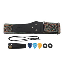 Gitarrengurt, Vintage-Stil, gesticktes Muster,