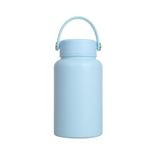Nonrust Steel Vacuum Insulated Water Bottle 650ml Wide-Sky Blue