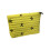 Quilted Polyester Cosmetic Pouches with Embroidered-Yellow 1