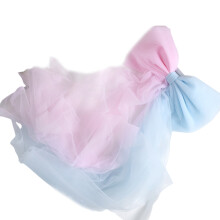 Large Mesh Bowknot Ribbon Wall Hanging-Pink blue color comb