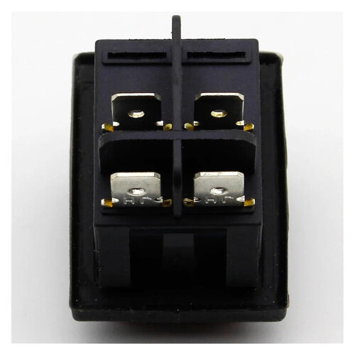 1pc Red Latching Rocker Toggle Switch IP55 4Pin 2Position AC250V/16A LED illuminated Low Ref: 6704 1
