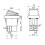 1pc Red Latching Rocker Toggle Switch IP55 4Pin 2Position AC250V/16A LED illuminated Low Ref: 6704 5