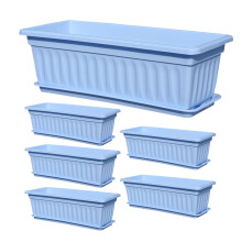 Window Box Planter, 6 x Weatherproof Containers, Builtin Drainage Holes Ref: 1866