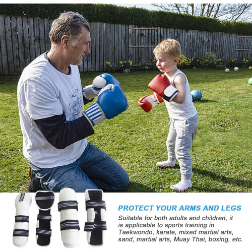1 Set Karate Sparring Gear with Leg  Arm Guards, White Ref: 5296 1