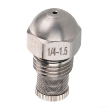Fine atomizing nozzle made of stainless steel with solid cone design for dust and moisture management (1.5 mm)