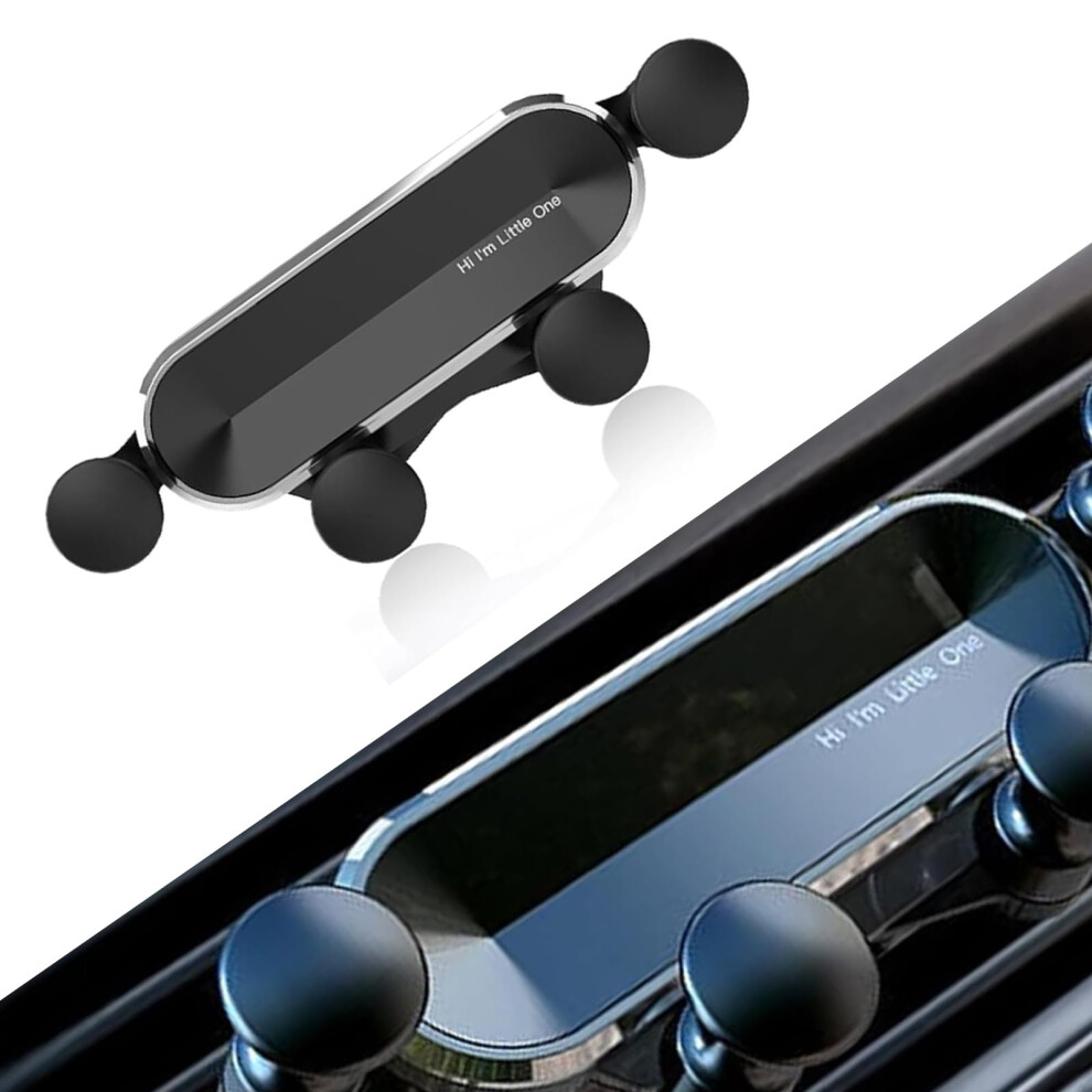 Phone Mount For Car Vent, Gravity Noise Reduction Telescopic Hook Holder (Black) Black 9119770873309