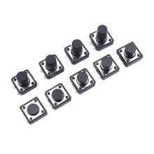 20pcs / lot momentary touch push button switch 12 x 12 x 4.3/5/6/8/9/10/11/12/13/14 mm 4 pin on/off DIP button (4.3) Ref: 9631