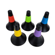 5Pcs Agility Cones for Soccer Training Durable Lightweight Football Obstacles Flexible Markers for Practice Black Red Black Yellow