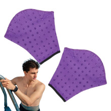 Wasserhandschuhe, swimming gloves for women, neoprene mittens with wrist strap violet S
