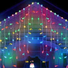 Star Decoration Icicle Lights for Courtyards, Connectable Lights with Easy Install, Waterproof Outdoor Christmas Light for Balconies, Decks, Stairs, M