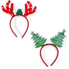 Festive Cheer, Gentle Fit Reindeer Antler Headband with Sparkling Sequins, Adjustable Size Cute Headband for Christmas Party Decorations, Elegant Desi