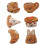 Dog Plush Toy with Squeaky Feature Teeth Cleaning Texture-cake 2