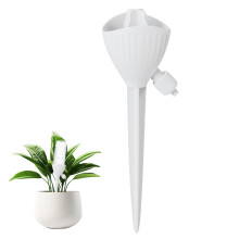 Watering Globes Water Dispenser, Automatic Watering with Adjustable Valve for Potted Plants (White)