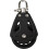 Black Rotating Bearing Disc Block Nylon HighCapacity Single Pulley For Strength Training Applications Ref: 7408 2