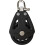 Black Rotating Bearing Disc Block Nylon HighCapacity Single Pulley For Strength Training Applications Ref: 7408 3